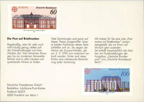 Palais Thurn und Taxis Frankfurt am Main Reklame & Werbung Briefmarke 1990