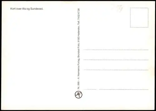Postcard .Dänemark - Landkarten Ansichtskarte Aabenraa Sonderborg 1978