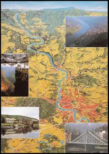 Sachsen Landkarten Ansichtskarte  Flotte der Sächs. Dampfschiffahrt 1994
