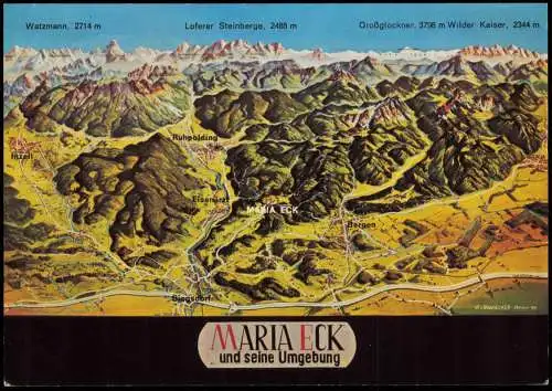 Ansichtskarte Hochfelln Maria Eck und Umland Landkarten Ansichtskarte 1982