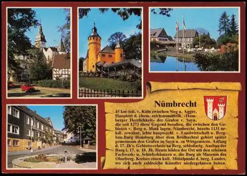 Ansichtskarte Nümbrecht Stadtteilansichten - Chronikkarte 1986