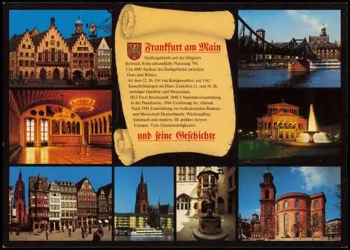 Ansichtskarte Frankfurt am Main Stadtteilansichten - Chronikkarte 1988