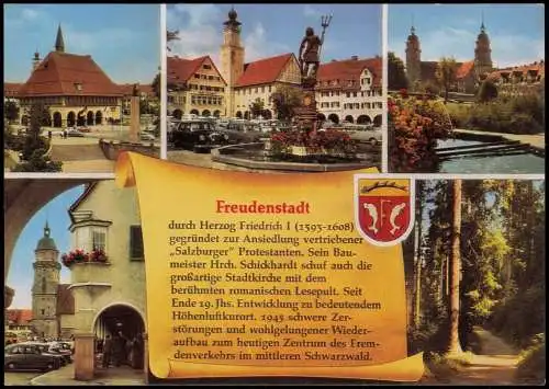 Ansichtskarte Freudenstadt Stadtteilansichten - Chronikkarte 1985