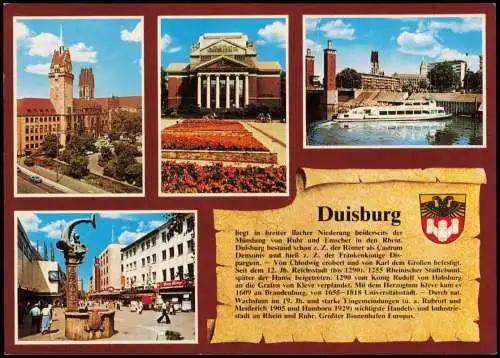 Ansichtskarte Duisburg Stadtteilansichten - Chronikkarte 1986