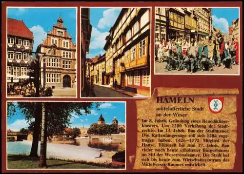 Ansichtskarte Hameln Stadtteilansichten - Chronikkarte 1986