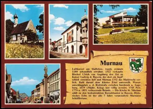 Ansichtskarte Murnau Stadtteilansichten - Chronikkarte 1986