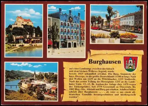 Ansichtskarte Burghausen Stadtteilansichten - Chronikkarte 1983