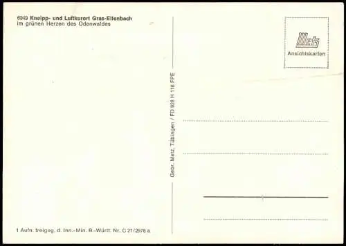 Ansichtskarte Gras-Ellenbach Ortsansichten - Chronikkarte 1986