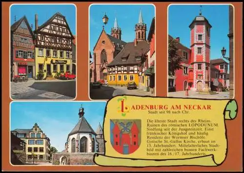 Ansichtskarte Ladenburg (Neckar) Mehrbild Stadtansichten - Chronikkarte 1991