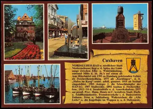 Cuxhaven Mehrbild u.a. Nordersteinstraße Fischereihafen - Chronikkarte 1987