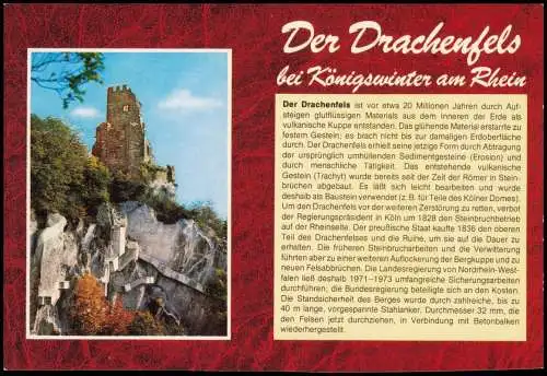 Ansichtskarte Königswinter Drachenfels - Chronikkarte 1985