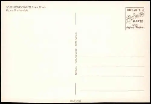 Ansichtskarte Königswinter Drachenfels - Chronikkarte 1985