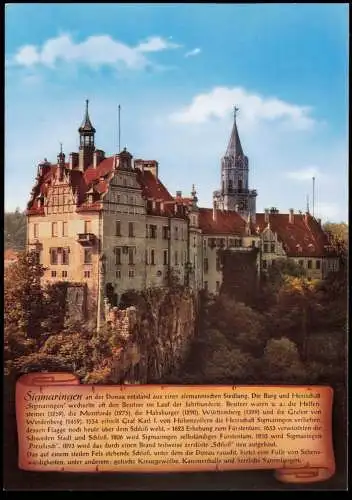 Ansichtskarte Sigmaringen Schloss - Chronikkarte 1988