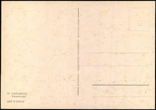 Ansichtskarte Karlsruhe Kaiserstraße - belebt 1979