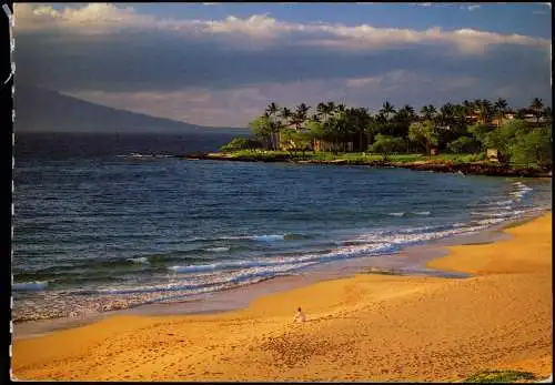 Postcard Wailea Hawaii Maui Beach 1998  gel. von Honolulu