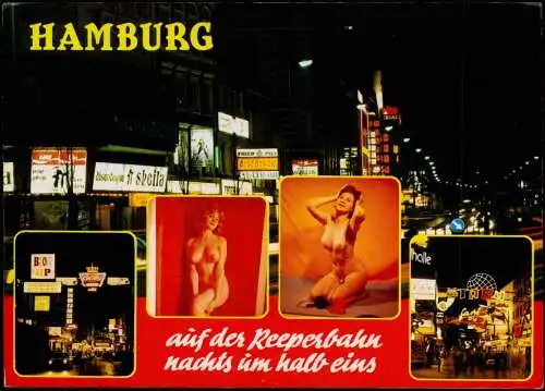 St. Pauli-Hamburg Reeperbahn bei Nacht schöne Frauen Erotik 1989