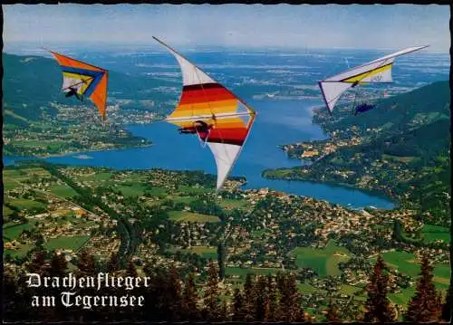 Ansichtskarte Tegernsee (Stadt) Luftbild Drachenflieger 1989
