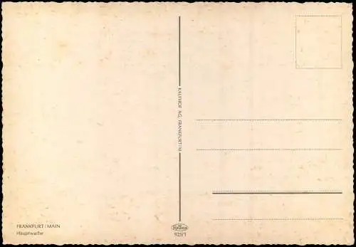Ansichtskarte Frankfurt am Main Hauptwache, Verkehr, Straßenbahn 1963