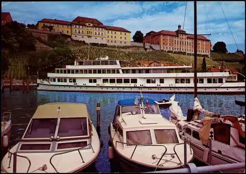 Ansichtskarte Meersburg Hafen Motorschiff Allgäu 1983