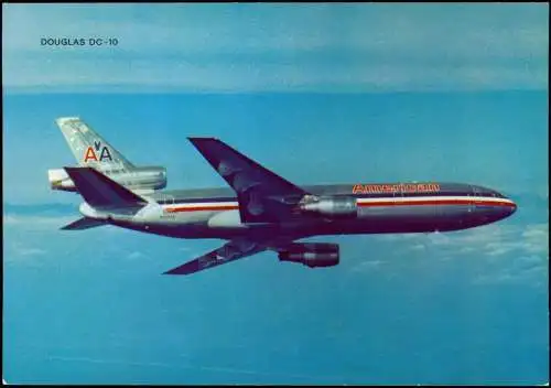 Ansichtskarte  Flugzeug Airplane Avion DOUGLAS DC-10 1978