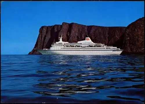 Norwegen Allgemein Schiff M/S «Royal Viking Sky» ved Nordkapp. 1992