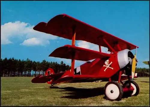 Ansichtskarte  FOKKER Dreidecker anno 1917 Flugwesen Airplane Flugzeug 1980