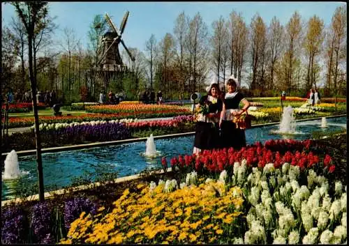 .Niederlande Holland / Dutch / Niederlande Blumenschmuck Windmühle Tracht 1978