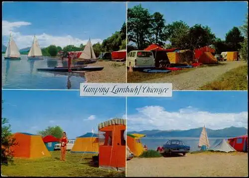 Ansichtskarte Lambach 4 Bild Chiemsee Campingplatz 1968