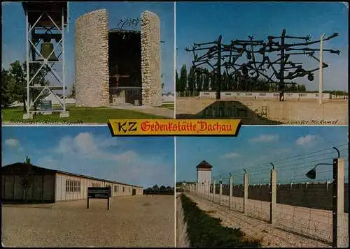 Ansichtskarte Dachau 4 Bild Konzentrationslager Gedenkstätte 1988