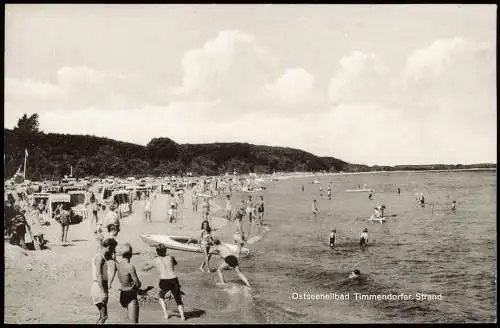 Ansichtskarte Timmendorfer Strand Strandleben - belebt 1961