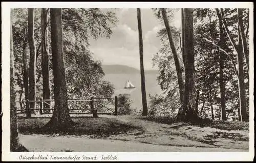 Ansichtskarte Timmendorfer Strand Strand. Seeblick 1953