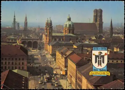 Ansichtskarte München Ludwigstraße - 800 Jahre Stadt 1958
