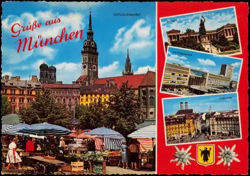 Ansichtskarte München VIKTUALIENMARKT HAUPTBAHNHOF KARLSTOR 1979
