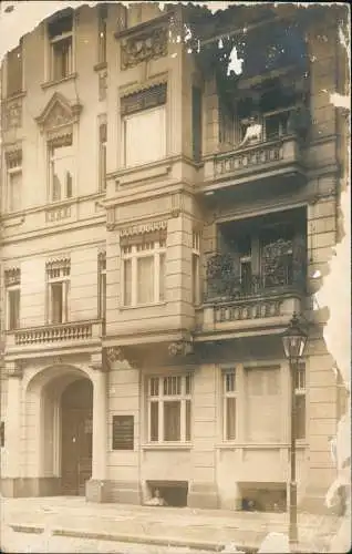 Hausfassade Privataufnahme Geschäft Max Schmähl Polstermöbel 1912