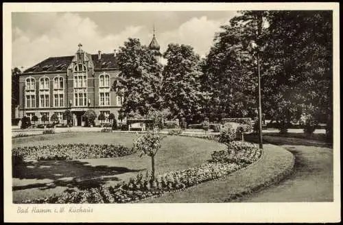 Ansichtskarte Hamm (Westfalen) Partie am Kurhaus 1955
