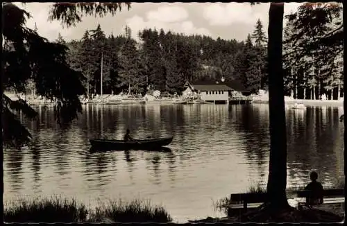 Ansichtskarte Fichtelberg (Oberfranken) Fichtelsee, Ruderer - Restaurant 1961