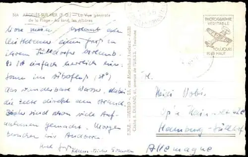 CPA Argelès-sur-Me Strand, Strandleben 1956