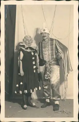Ansichtskarte  Karneval / Fastnacht / Fasching Mann als Türke und Frau 1934