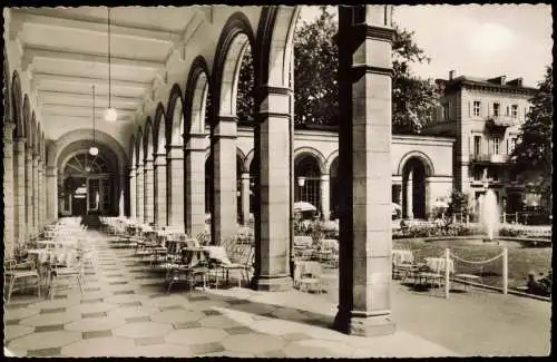 Ansichtskarte Bad Kissingen Arkaden Cafe 1955