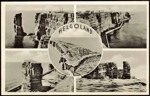 Ansichtskarte Helgoland (Insel) Mehrbild insel Luftaufnahme Felsen 1958