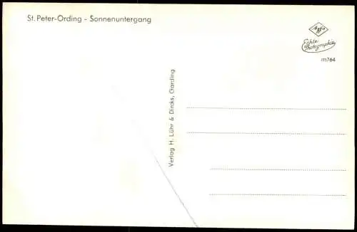 Ansichtskarte St. Peter-Ording Sonnenuntergang - Stimmungsbild 1959
