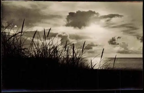 Ansichtskarte St. Peter-Ording Strand Sonnenuntergang Stimmungsbild 1961