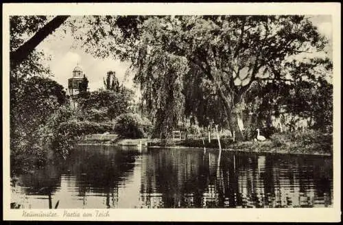 Ansichtskarte Neumünster Partie am Teich 1959