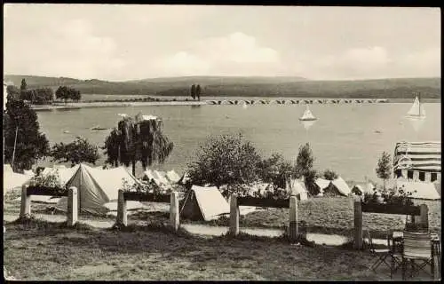 Ansichtskarte Günne Möhnesee - Stausee Strandbad Delecke Zeltplatz 1959