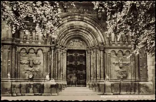 Ansichtskarte Regensburg Schotten-Portal 12. Jahrh. Dom 1960