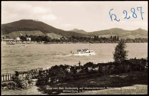 Ansichtskarte Bad Godesberg-Bonn Stadt Rheinschiff 1956