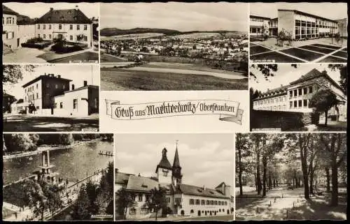 Ansichtskarte Marktredwitz Mehrbild: Schwimmbad, Schule uvm 1965