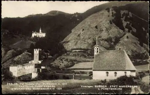 Burgeis-Mals (Vinschgau) Burgusio Malles Venosta Stadtpartie 1961