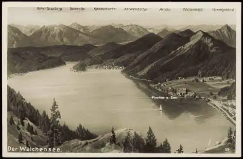 Ansichtskarte Kochel am See Künstler - Landkarten AK 1952