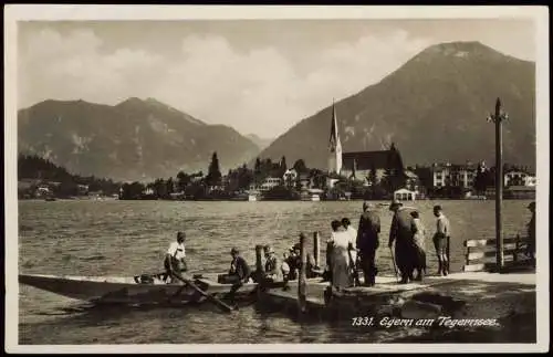 Ansichtskarte Egern-Rottach-Egern Tegernsee Bootssteg Stadt 1932